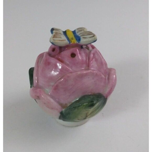 Vintage Butterflies On Rose Buds Under Archway 2.25" Salt & Pepper Shakers Japan - Picture 10 of 16